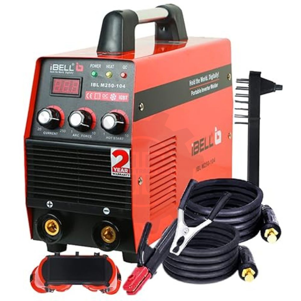 iBELL M250-104 Heavy Duty Inverter ARC Welding Machine  250A with Hot Start Anti-Stick Functions Arc Force Control - 2 Year Warranty